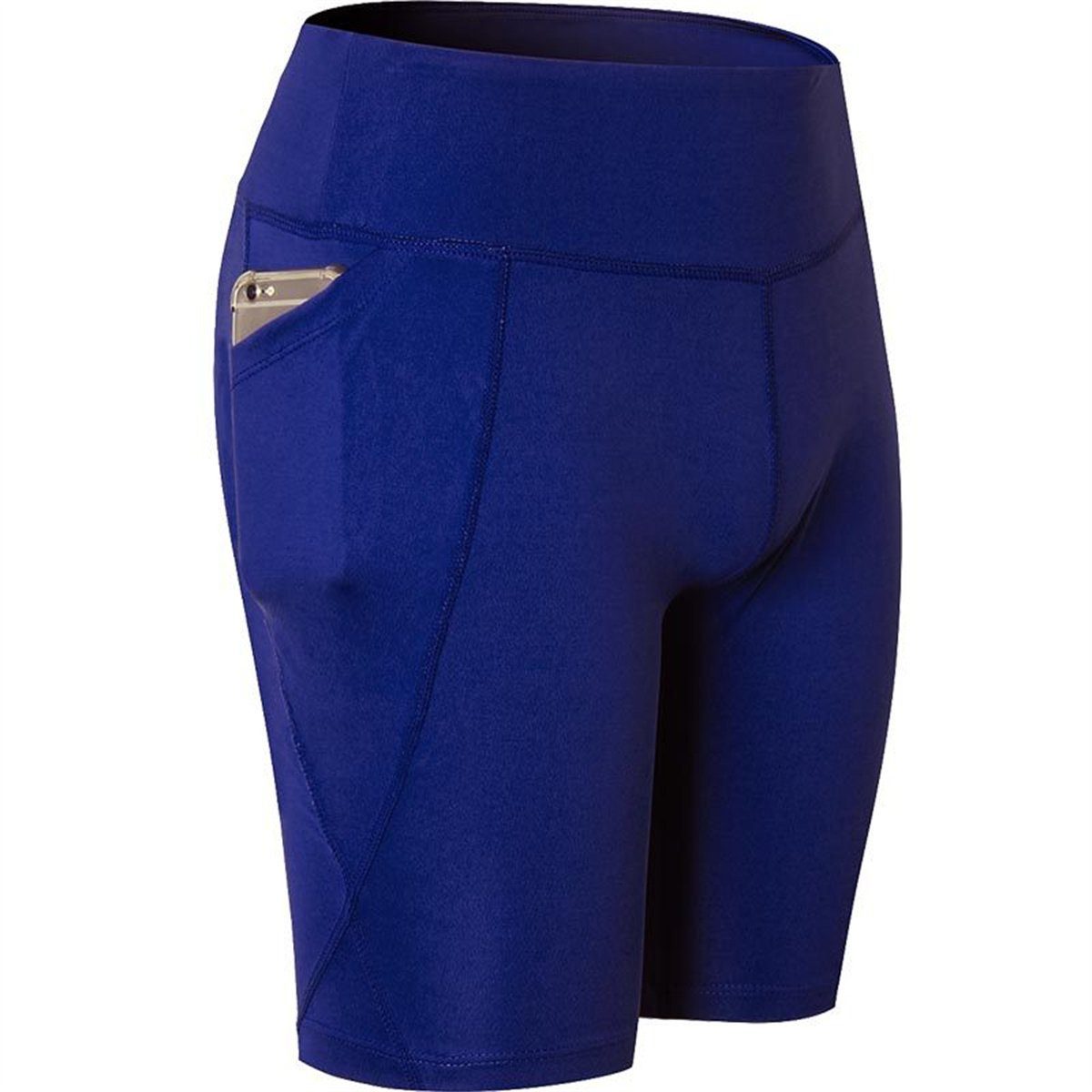 Shorts Seamless selected Blau Damen Hochelastische, für schnell Sport-Yogahose trocknende carefully