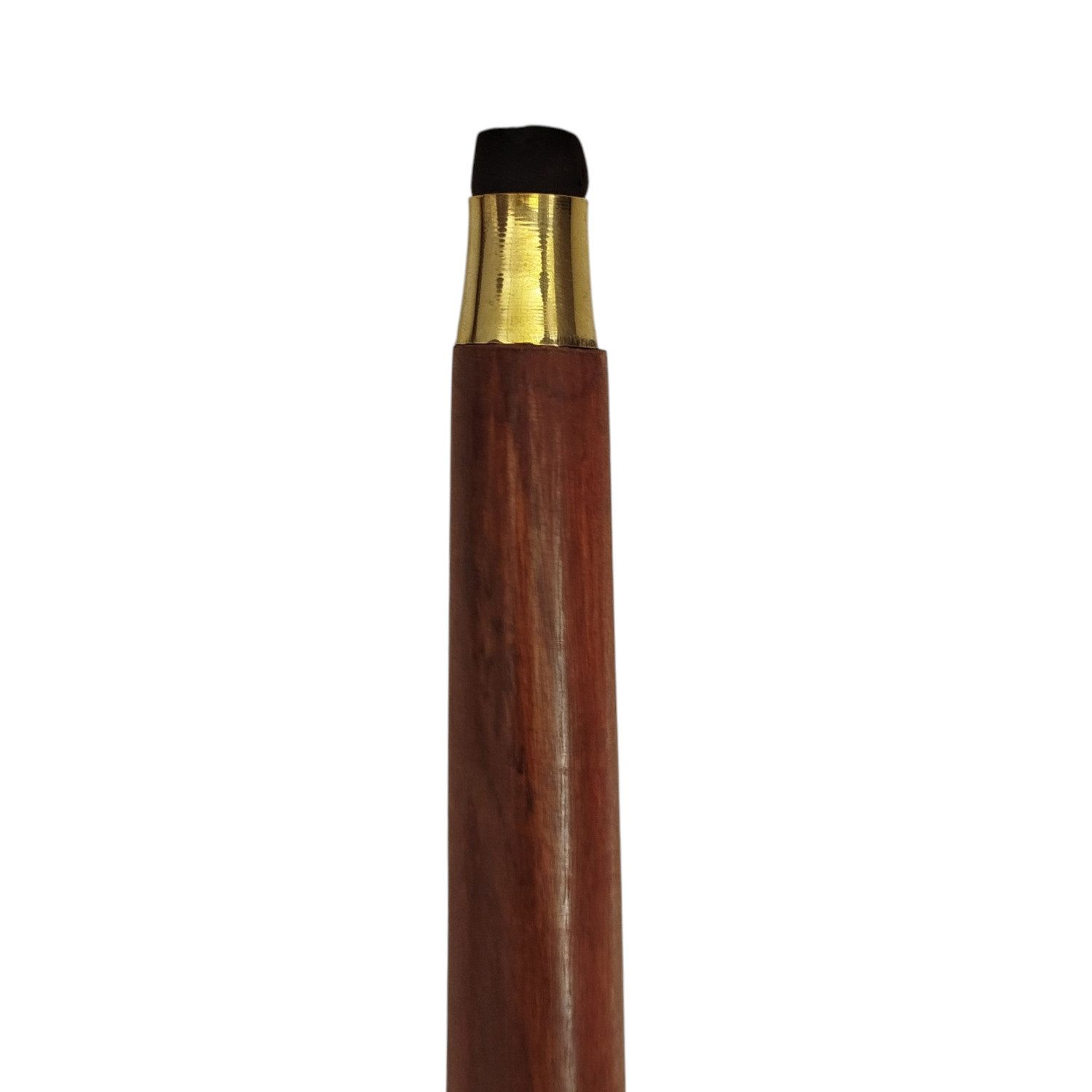 FTWdesign Frackstock Weltkugel Spazierstock aus Holz mit goldenem Griff aus Messing