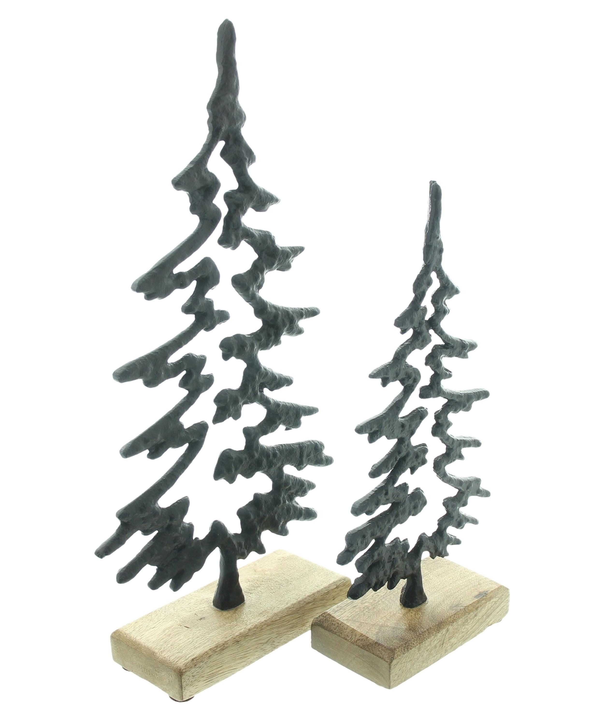 Dekoobjekt Tanne "Black", 2er Set