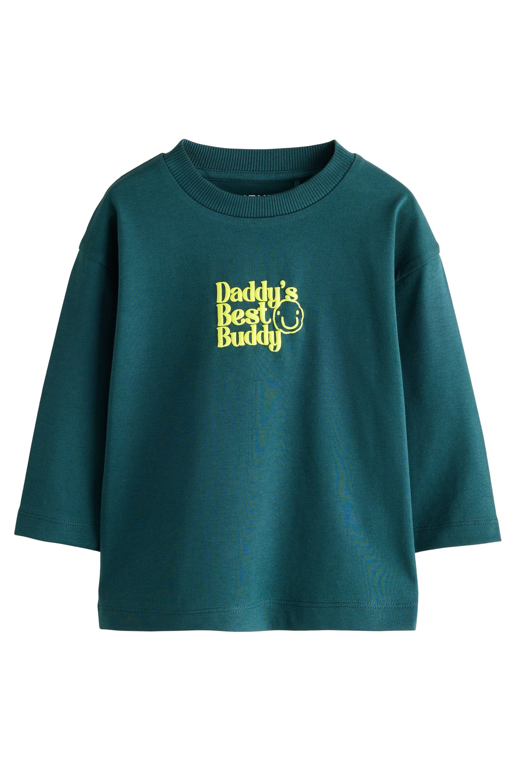 Next Langarmshirt Langarmshirt mit kleinem Grafikprint (1-tlg)