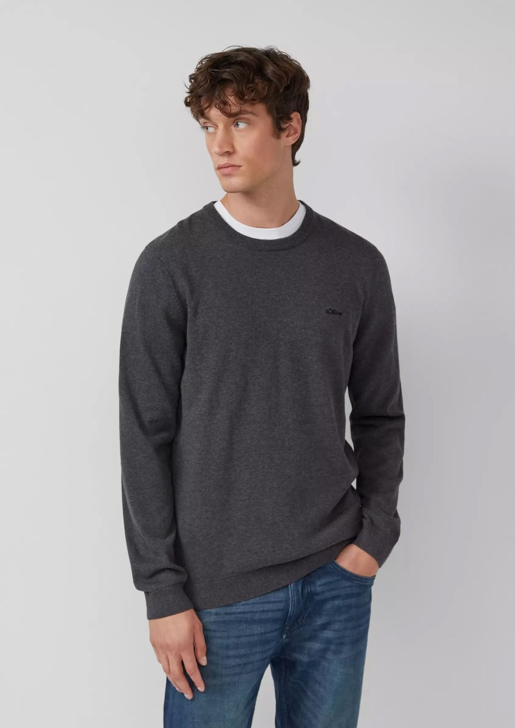 s.Oliver Rundhalspullover Pullover (1-tlg) Rundhals-Ausschnitt, langarm, Lo günstig online kaufen