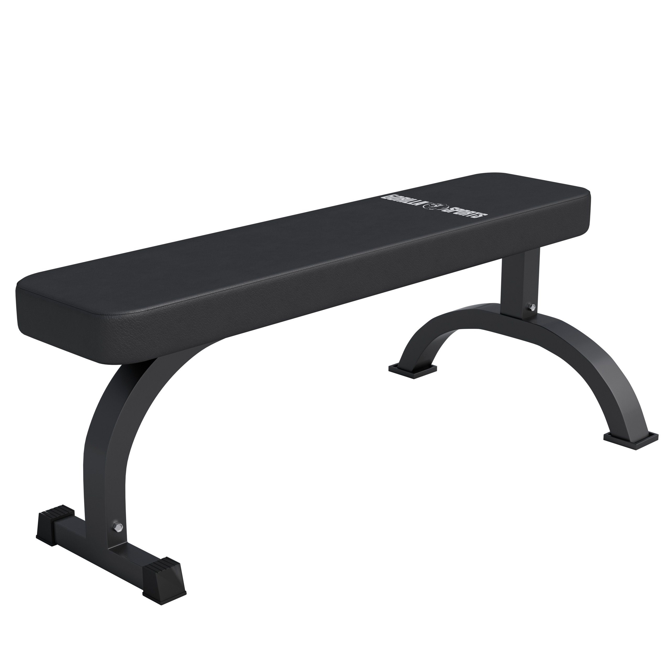 GORILLA SPORTS Hantelbank Flachbank Massiv Schwarz, (1-tlg)