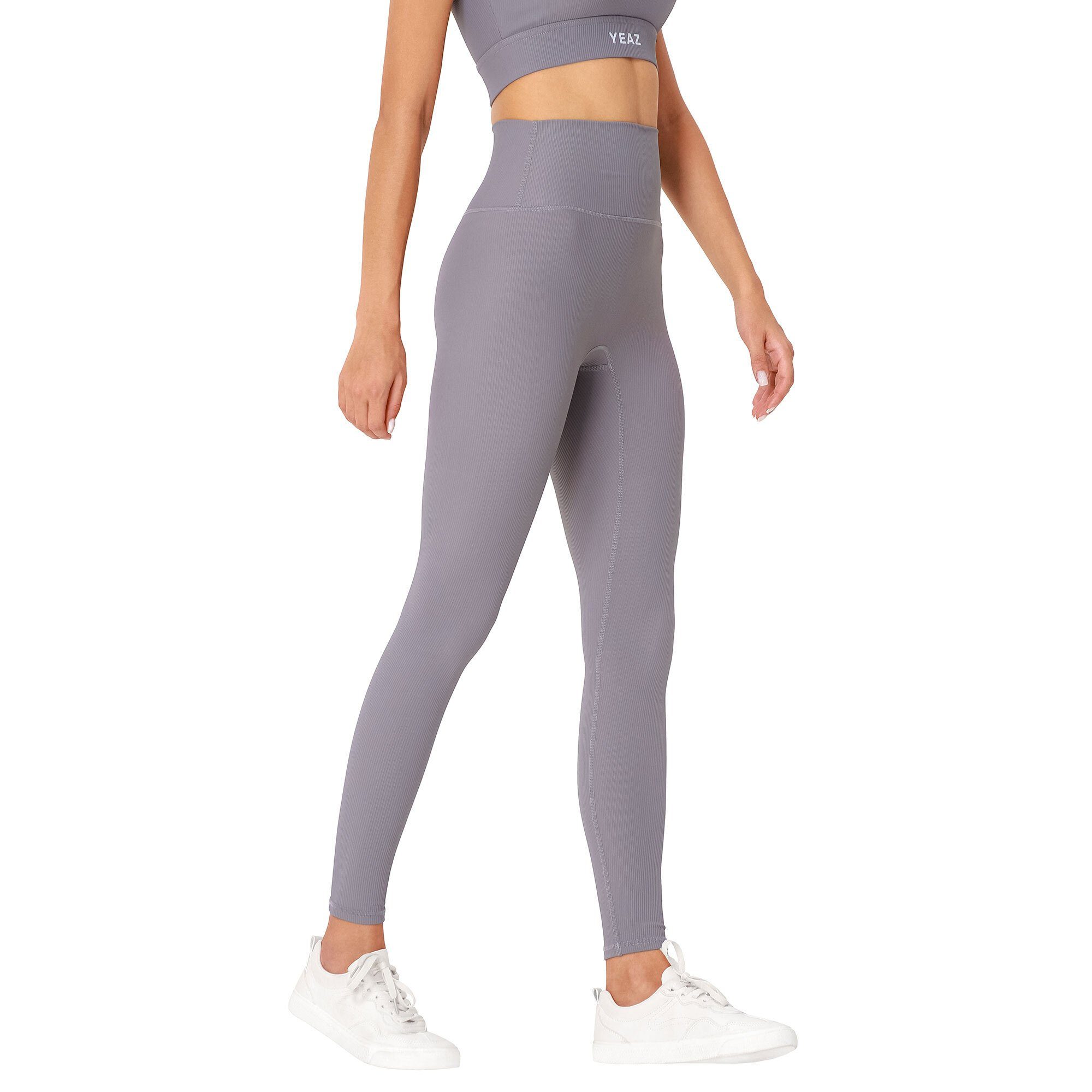 Yogaleggings Leggings YEAZ grau leggings LEVEL CLUB (2-tlg)