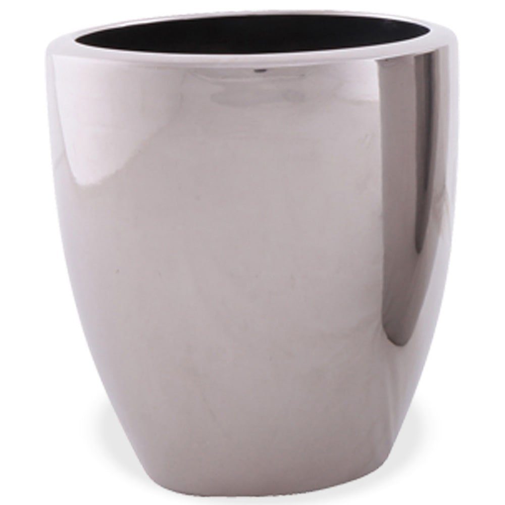 matches21 HOME & HOBBY Blumentopf Blumentöpfe silber Glanz rund 3 Größen (1 günstig online kaufen