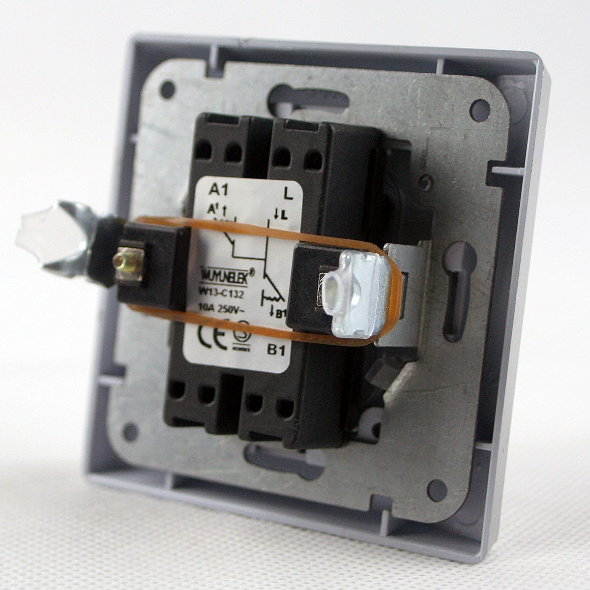 ChiliTec DELPHI JalousienSchalter / Steuerung, UP, silber Unterputzschalter