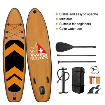Swiss Outdoor SUP-Board Stand Up Paddle SUP, (Set), SUP mit Paddel, Pumpe, etc