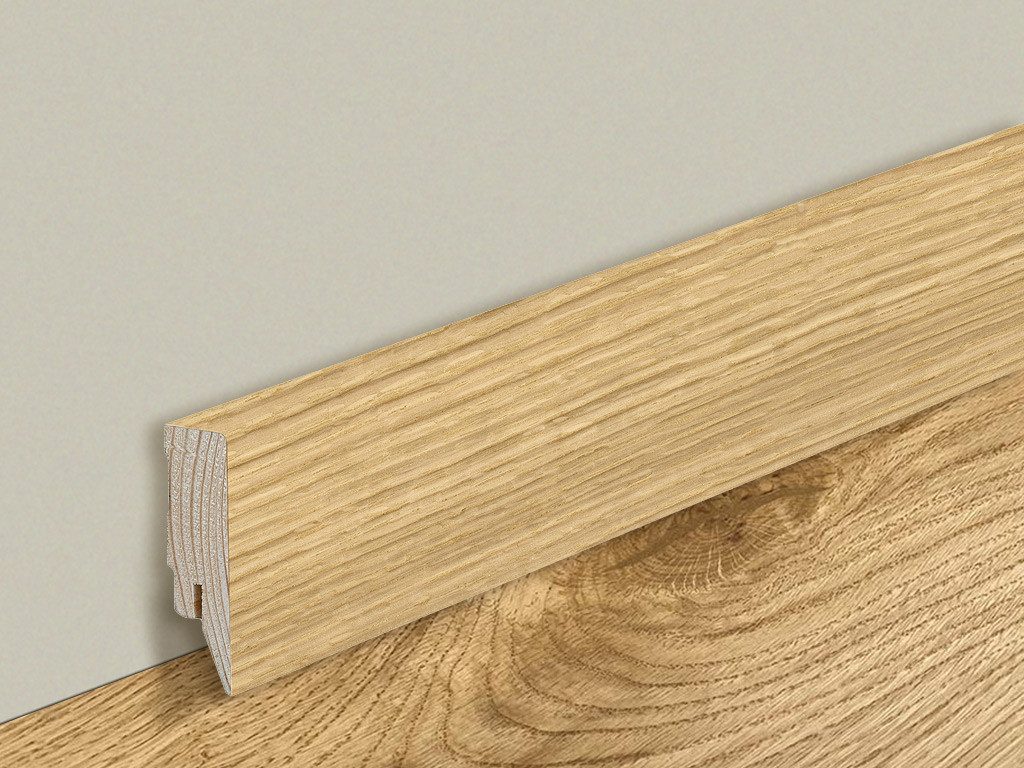 PROFI Sockelleiste Sockelleiste Eiche Topline furniert lackiert Massivholzkern, L: 240 cm