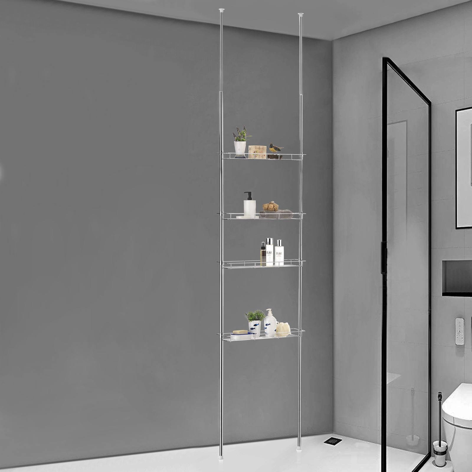 IDIMEX Standregal Paula, Duschregal PAULA Teleskop Badregal Klemmregal günstig online kaufen