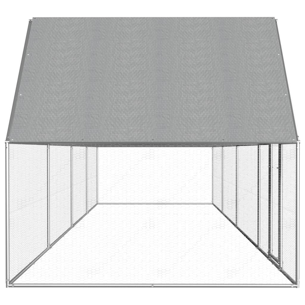vidaXL Hühnerstall, Hühnerkäfig 8x2x2 m Verzinkter Stahl