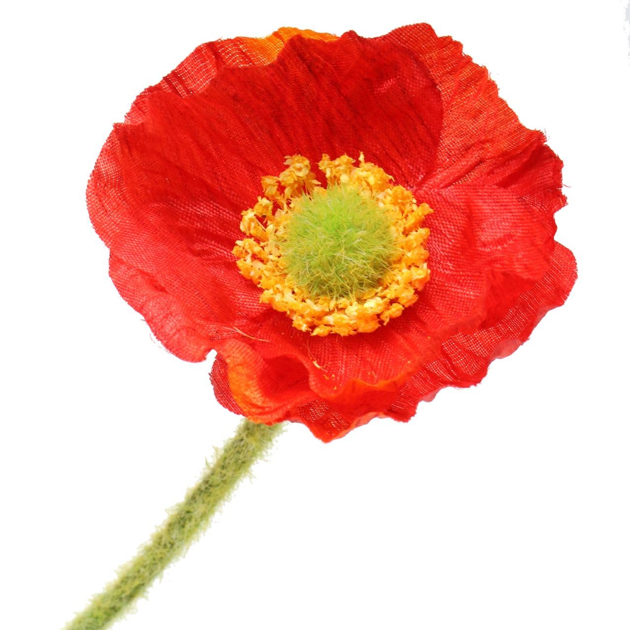 Kunstblume Mohnblume Orange Kunstblume Seidenblume 60cm günstig online kaufen