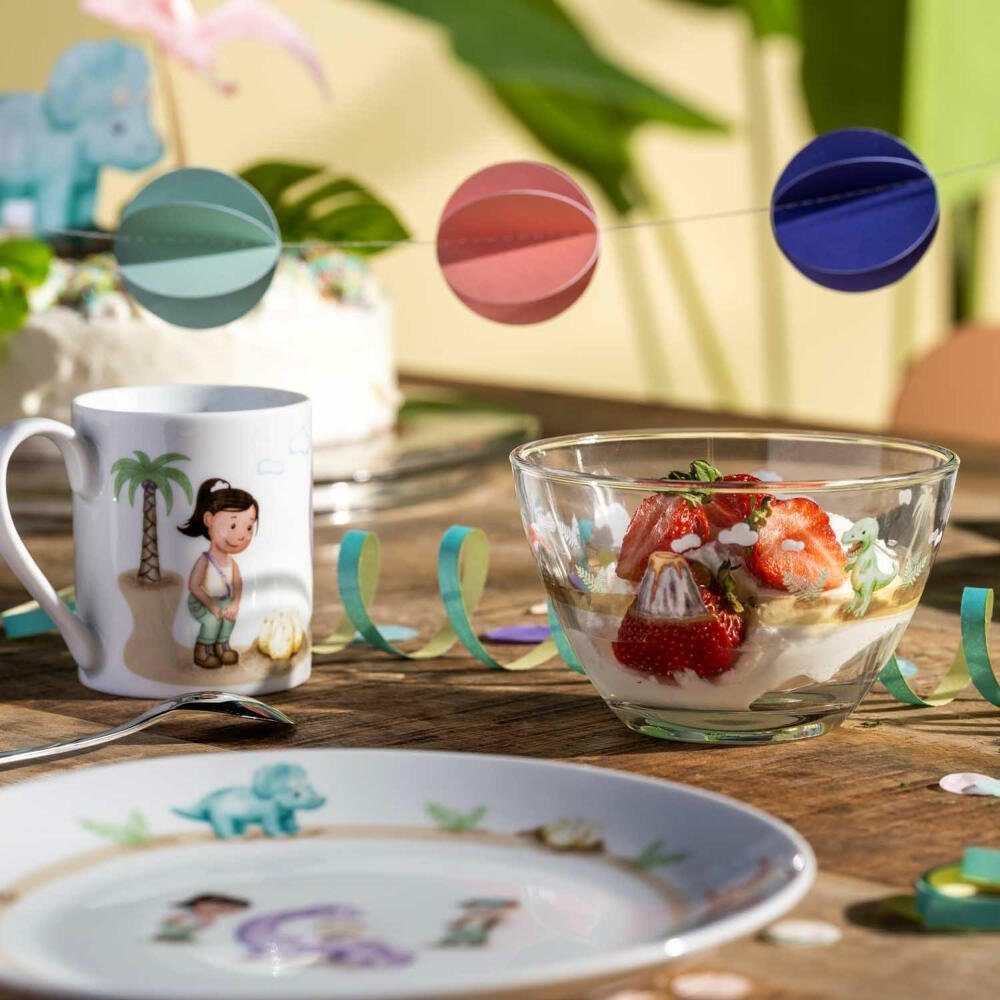 LEONARDO Schale Bambini Avventura Dino, 12 cm, Kalk-Natron-Glas