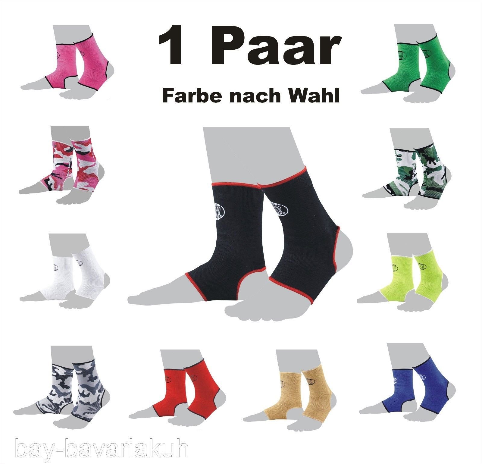 BAY-Sports Fußbandage Knöchelbandage Fußgelenkbandage Sprunggelenk Paar Knöchel grün, werden