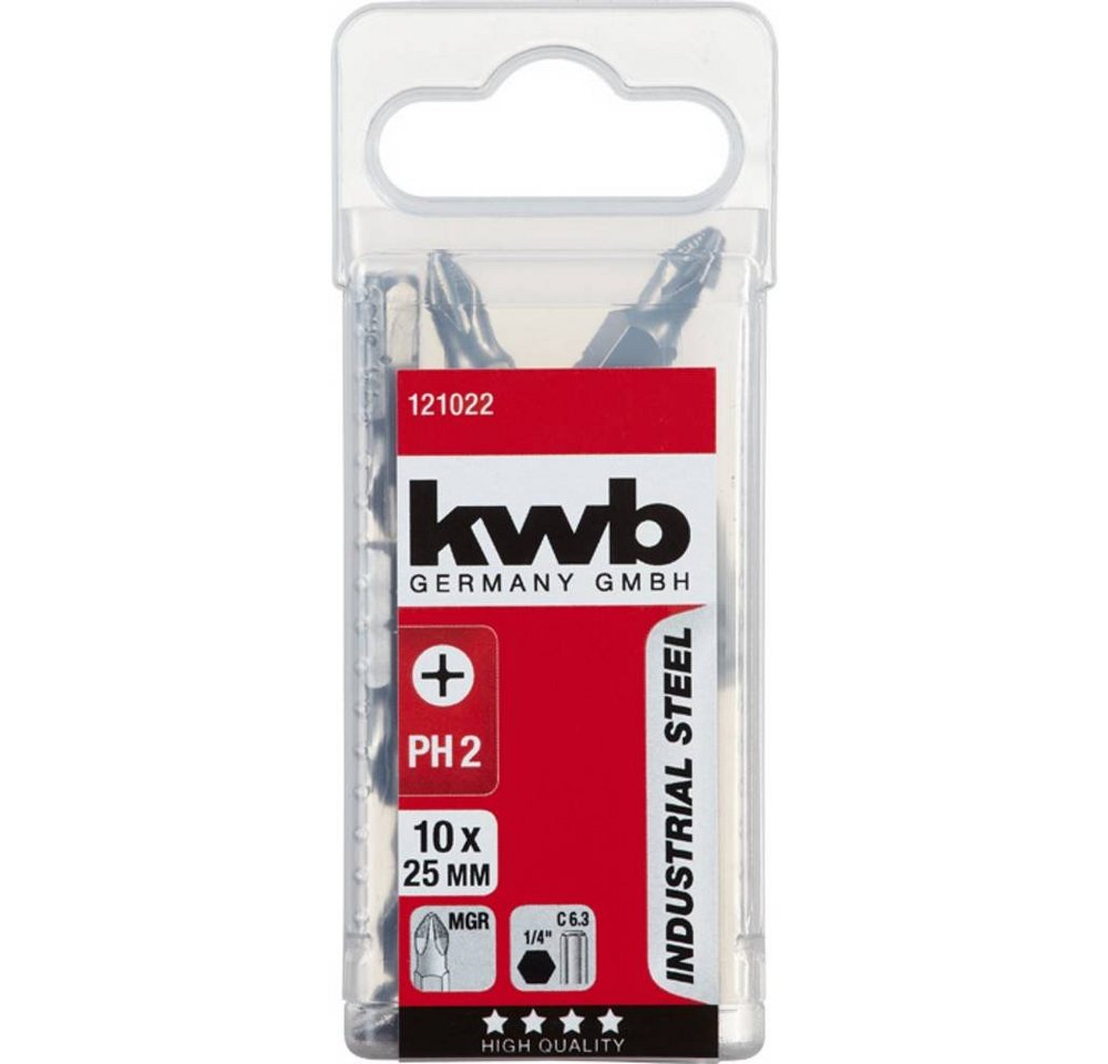 Thumbnail - kwb Kreuzschlitz-Bit Bits – 10er PH 2 Bit-Set 25 mm