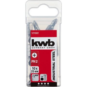 kwb Kreuzschlitz-Bit Bits – 10er PH 2 Bit-Set 25 mm