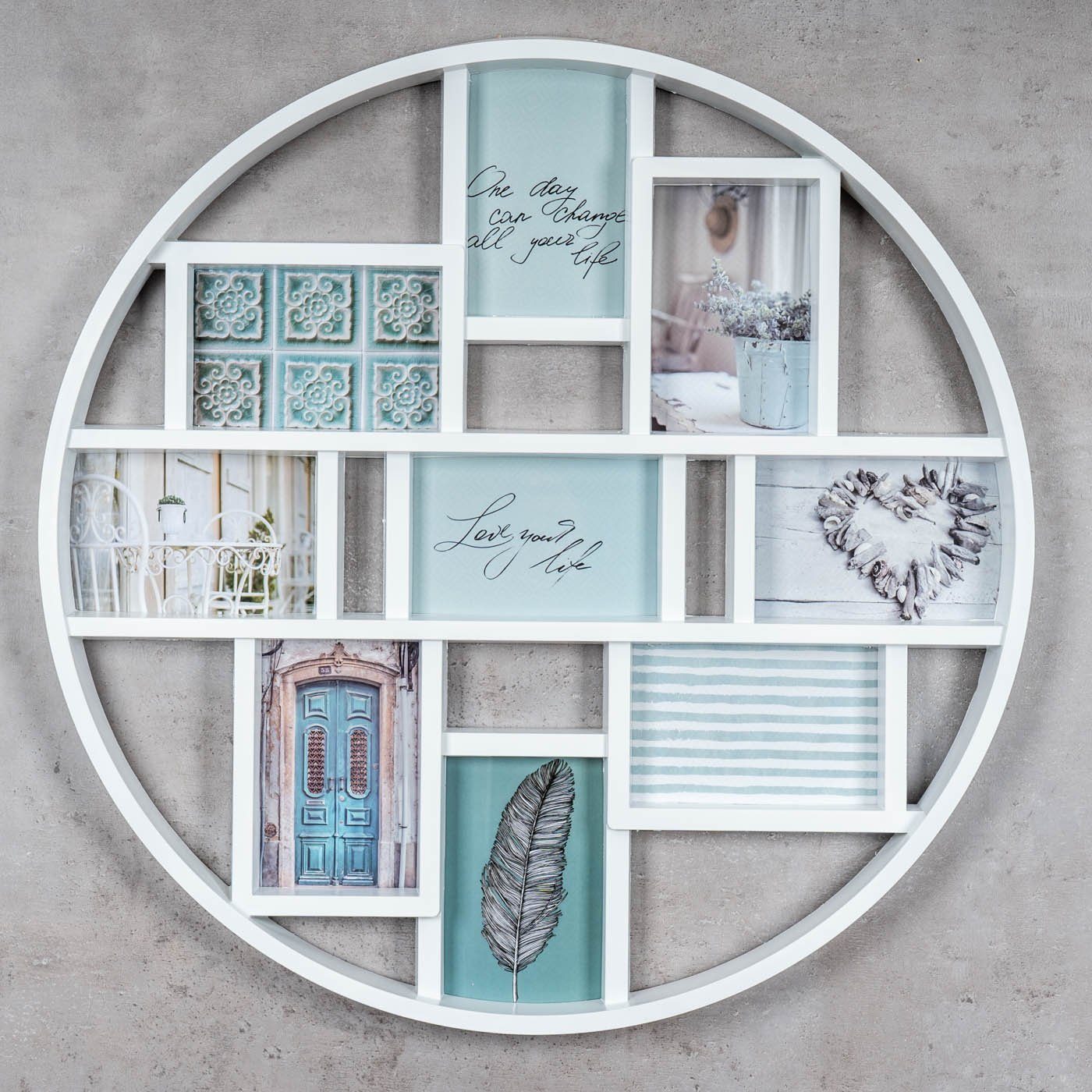 Levandeo® Bilderrahmen Collage, Bilderrahmen D55cm Collage günstig online kaufen
