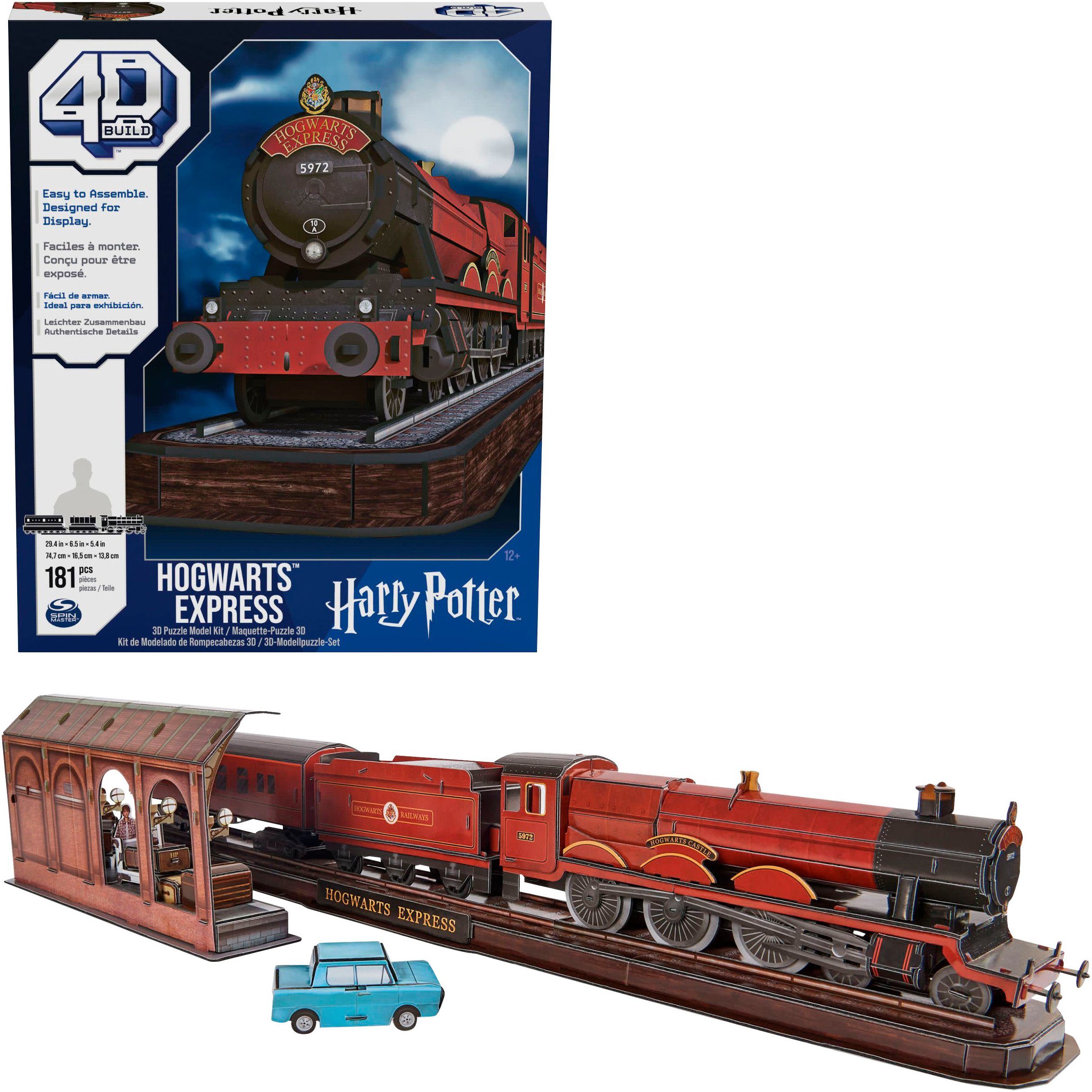 Spin Master 3D-Puzzle 4D Build - Harry Potter - Hogwarts Express, 181 Puzzleteile