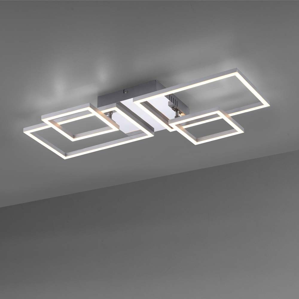 JUST LIGHT LED Deckenleuchte, LED-Leuchtmittel fest verbaut, Warmweiß, Deckenleuchte Designleuchte Deckenlampe LED Quadrate schwenkbar