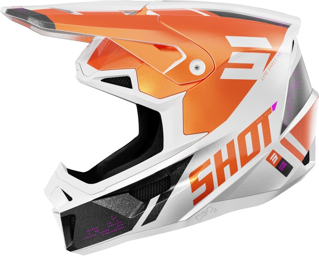 Shot Motocrosshelm Lite Ultra Motocross Helm, Notfallsystem-polsterung (eqrs)