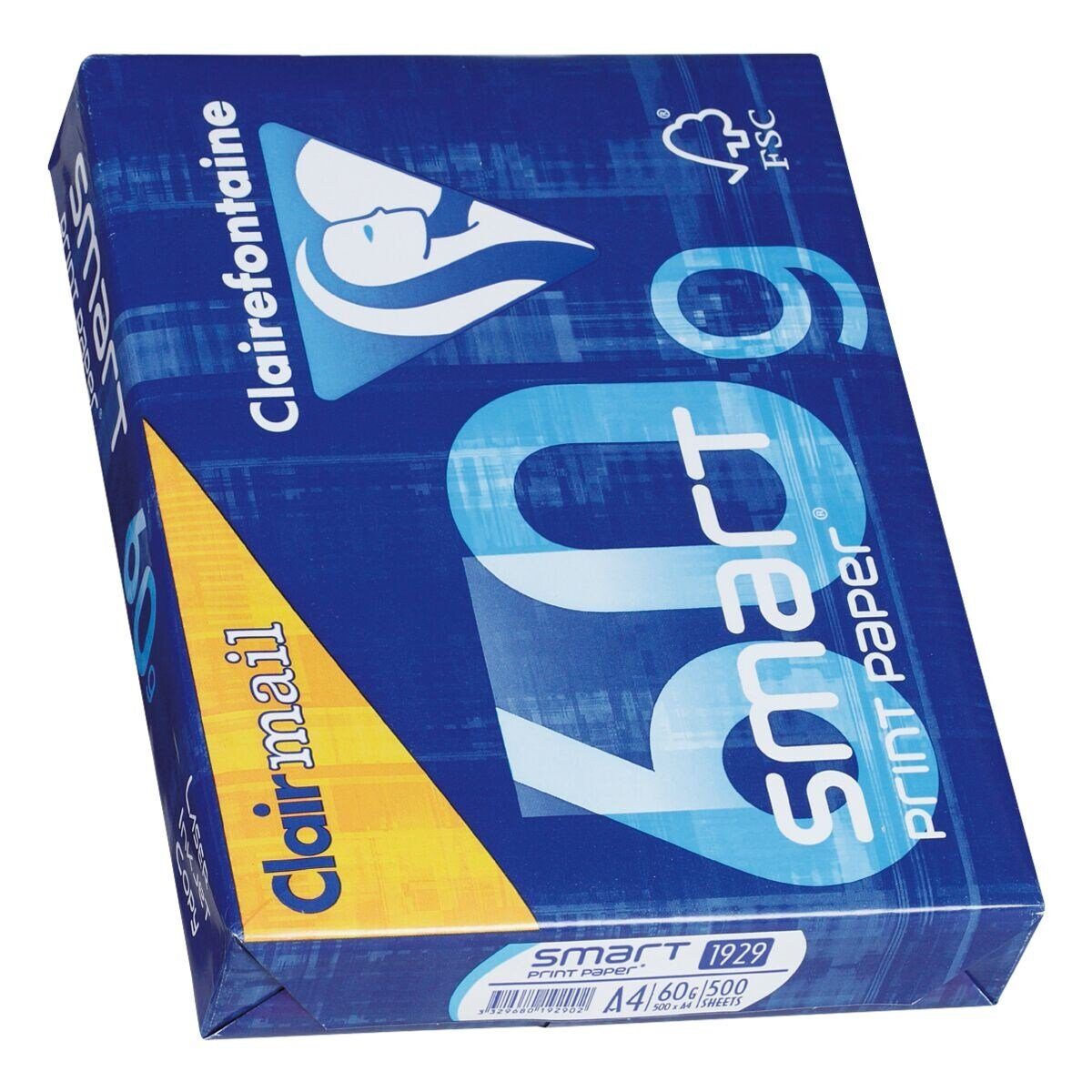 CLAIREFONTAINE Briefpapier Clairmail, Format DIN A4, 60 g/m², 500 Blatt