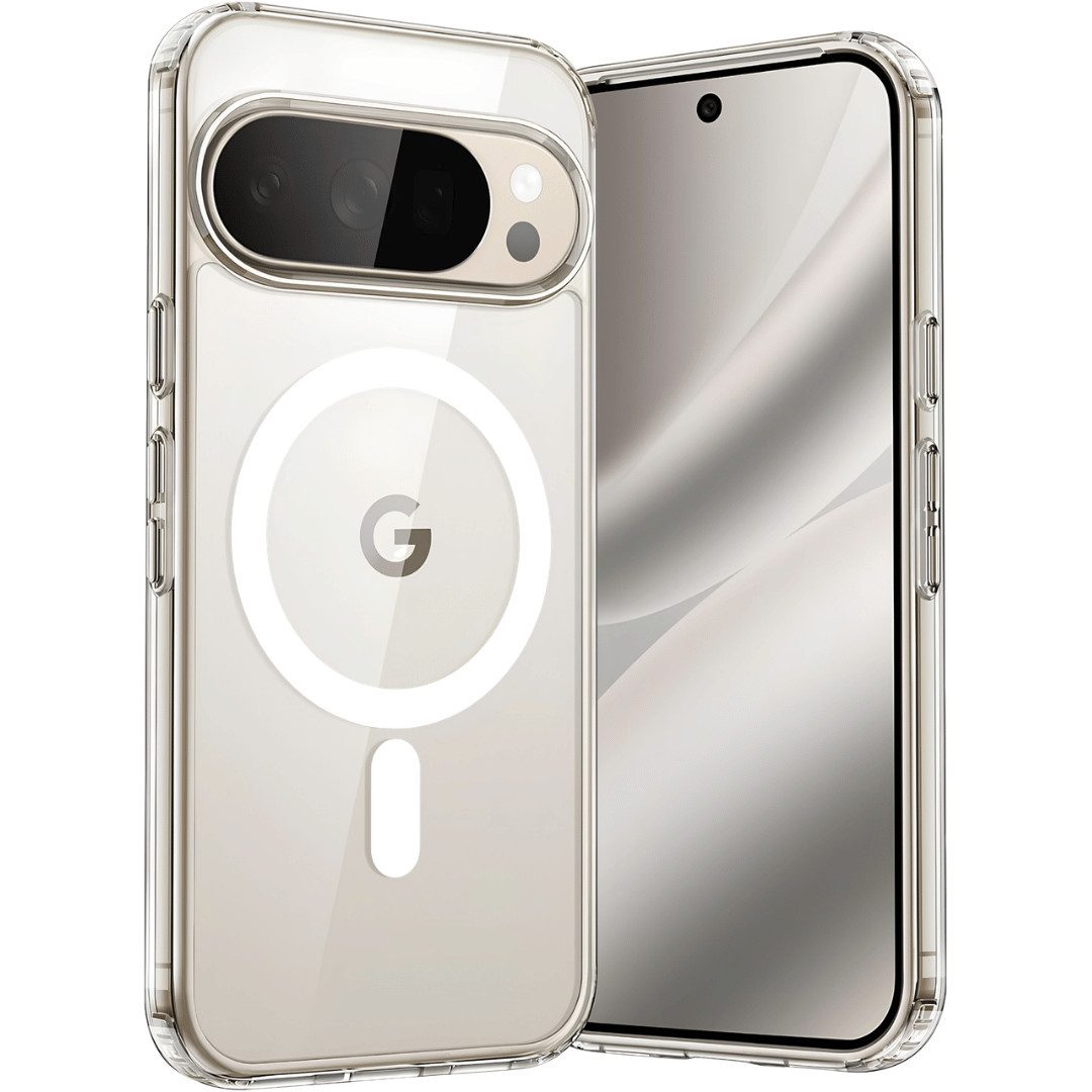 SmartUP Smartphone-Hülle für Google Pixel 10 Pro MagSafe Silikon Case Ultra Slim Transparent 6,3, MagSafe-Technologie, präzise Aussparungen