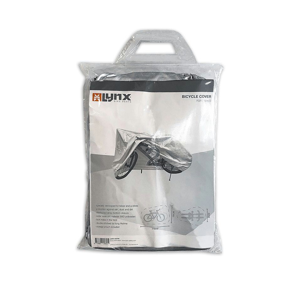 lynx Fahrradschutzhülle Fahrradschutzhülle 2 Fahrräder 210x120x90cm wasserfest silber