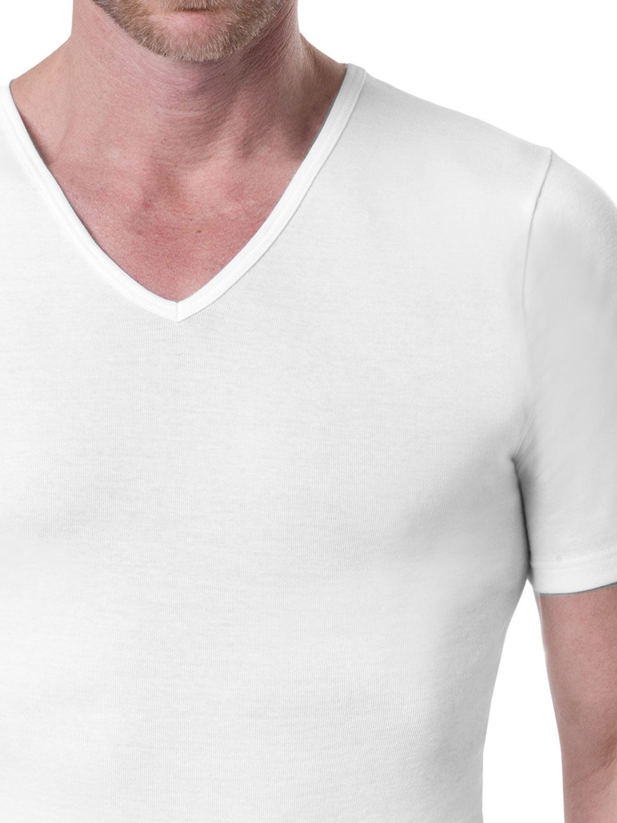 2er hohe Cotton T-Shirt 2-St) Markenqualität Herren Unterziehshirt (Packung, Bio Pack KUMPF