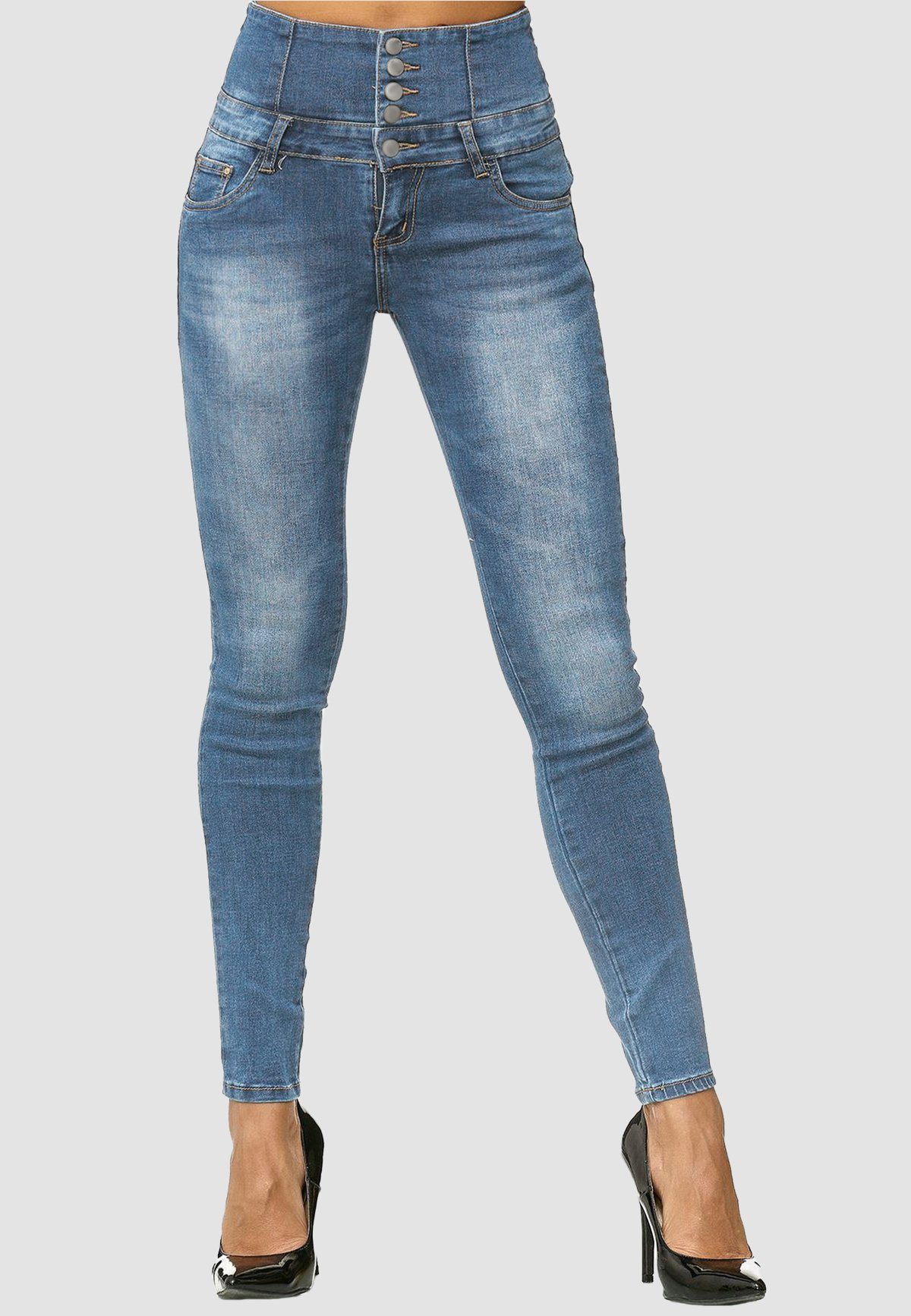 MiSS RJ High-waist-Jeans (1-tlg) 2547 in Hellblau-2