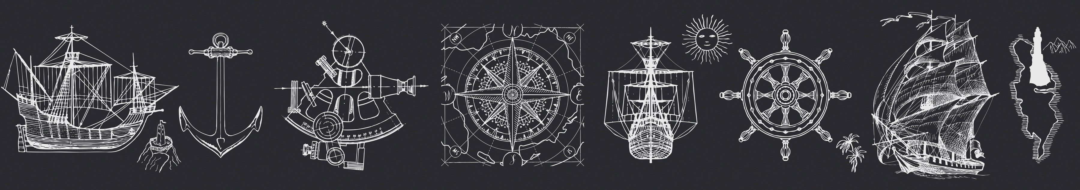 Marburg Kindertapete, Motiv, matt, (1 St), Schiffe, moderne Tapete für Wohnzimmer Schlafzimmer Küche