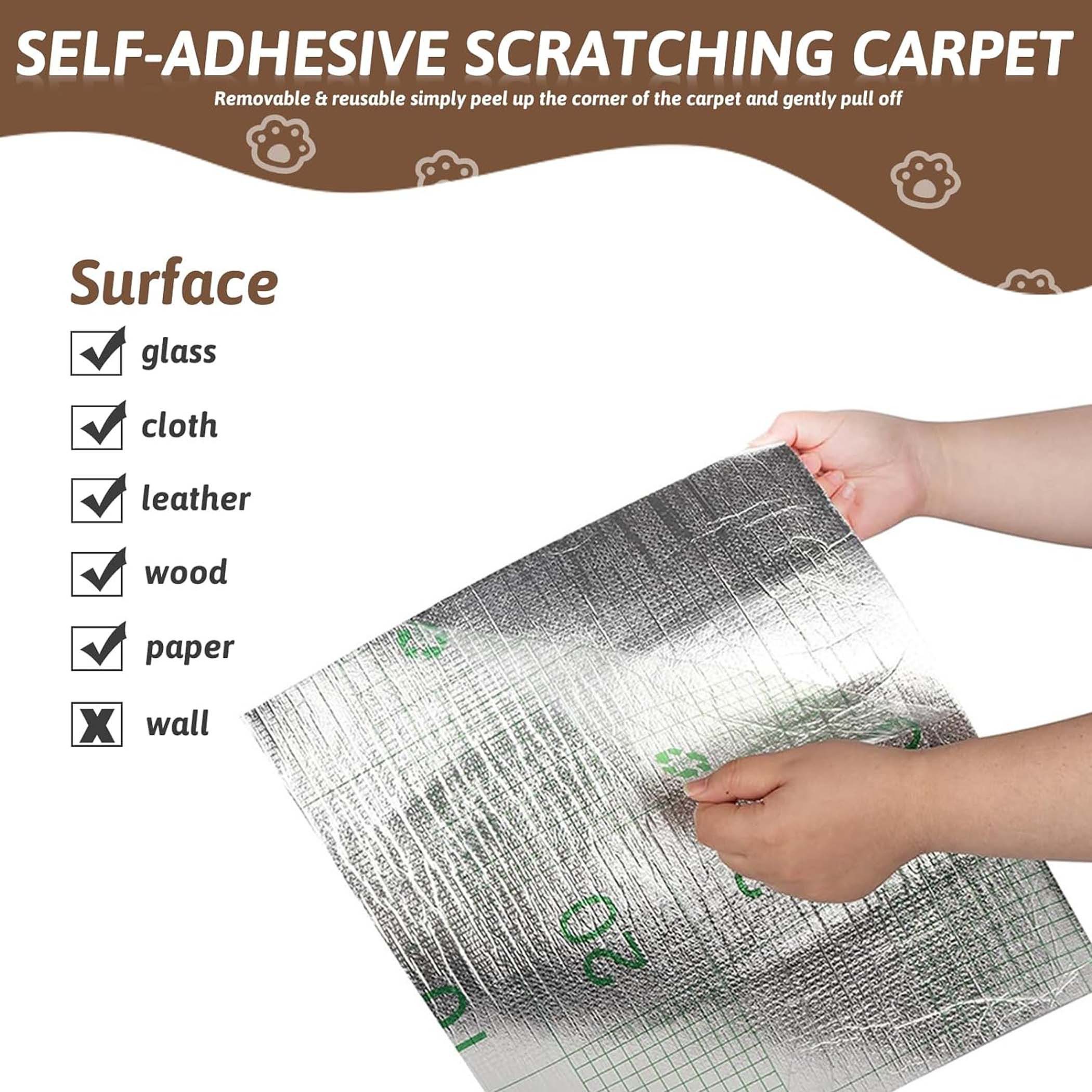 Coonoor Kratzmatte Katze Wand Selbstklebend Kratzschutz Sofa Katze, Kratzteppich Ecke DIY