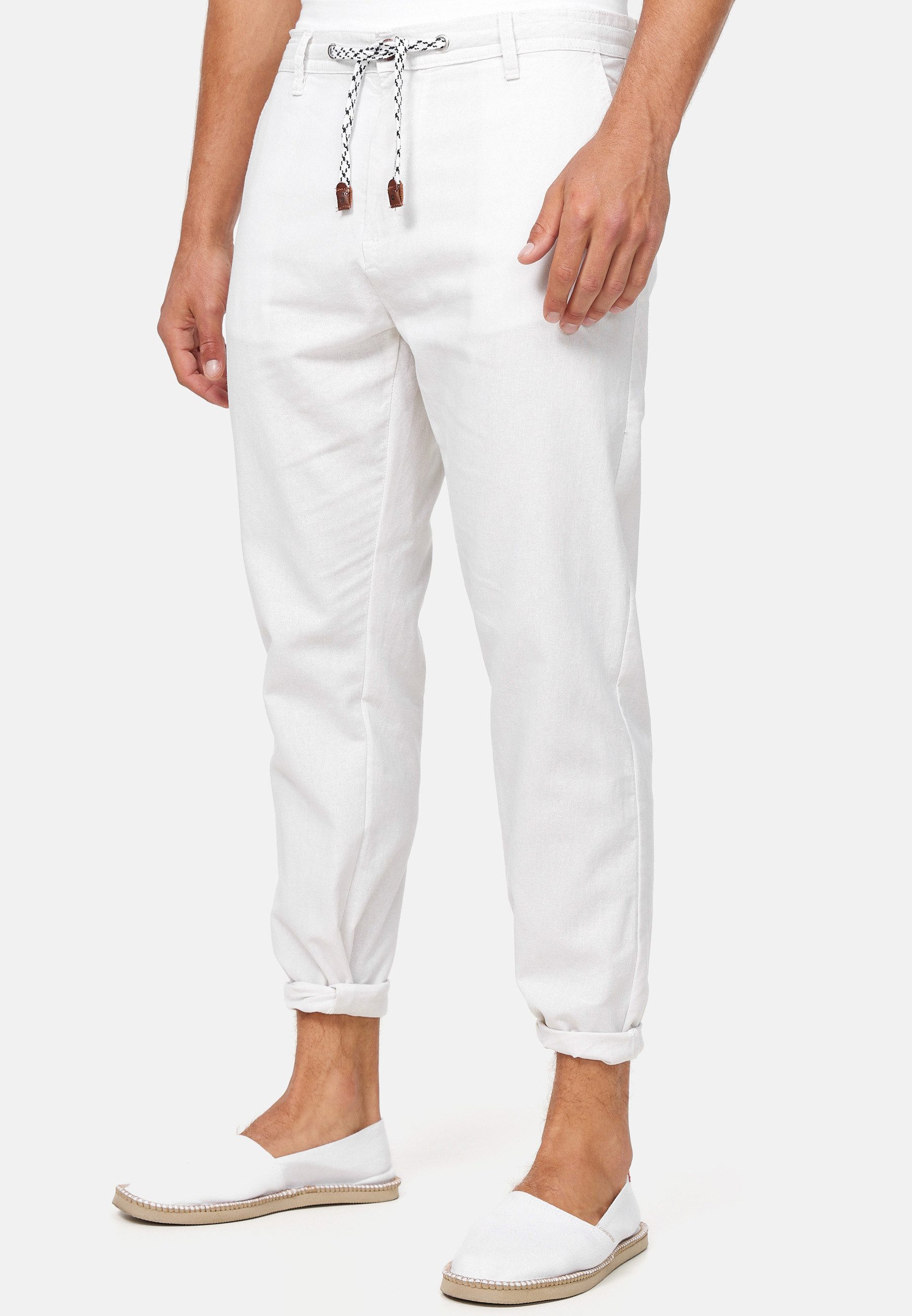 INDICODE Leinenhose Herren Veneto Sommerhose Leinen Herrenhose leichte Sommerhose mit Kordelzug – Bild 3 von 5
