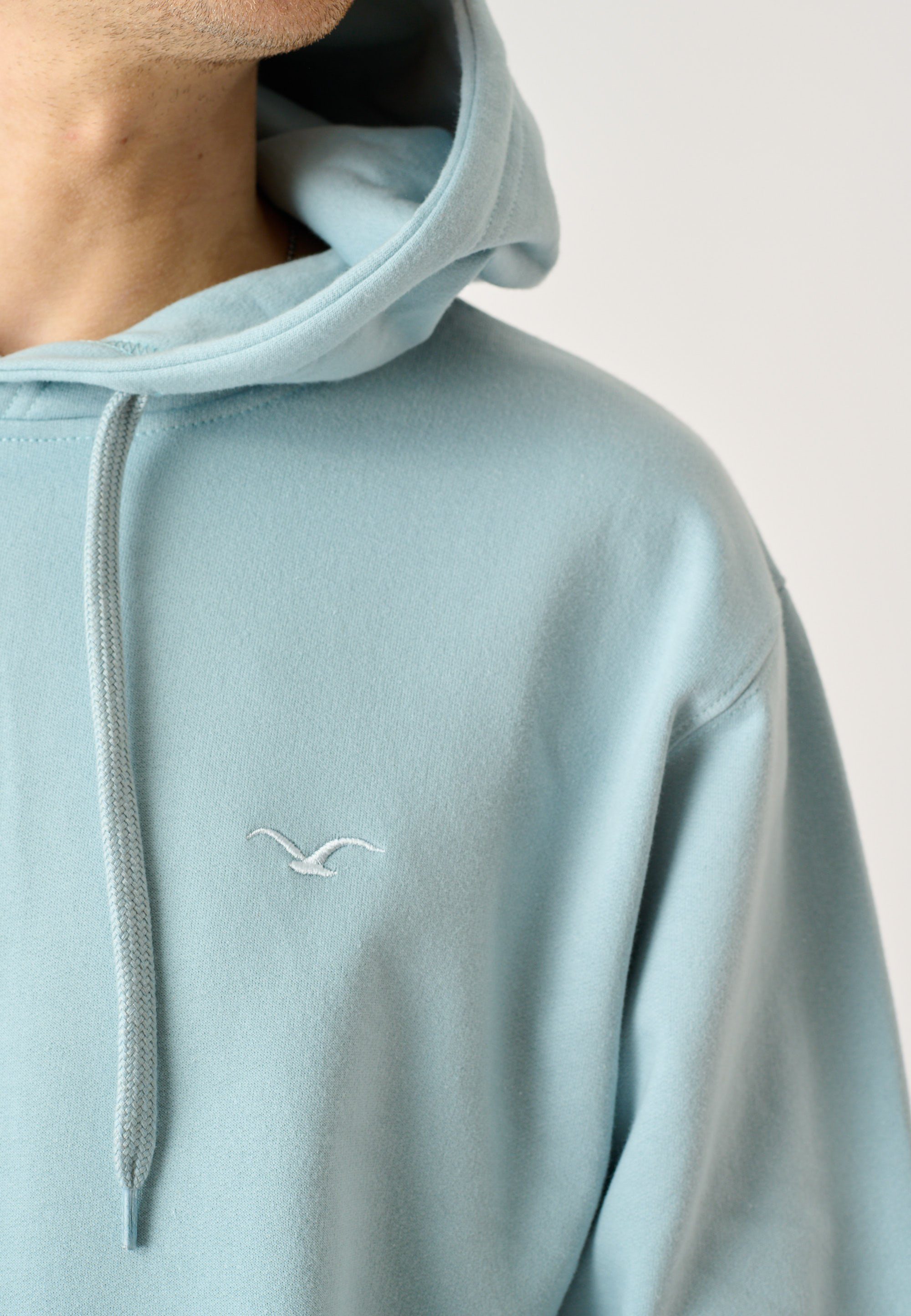 Cleptomanicx Kapuzensweatshirt Ligull mit lockerem hellblau Schnitt