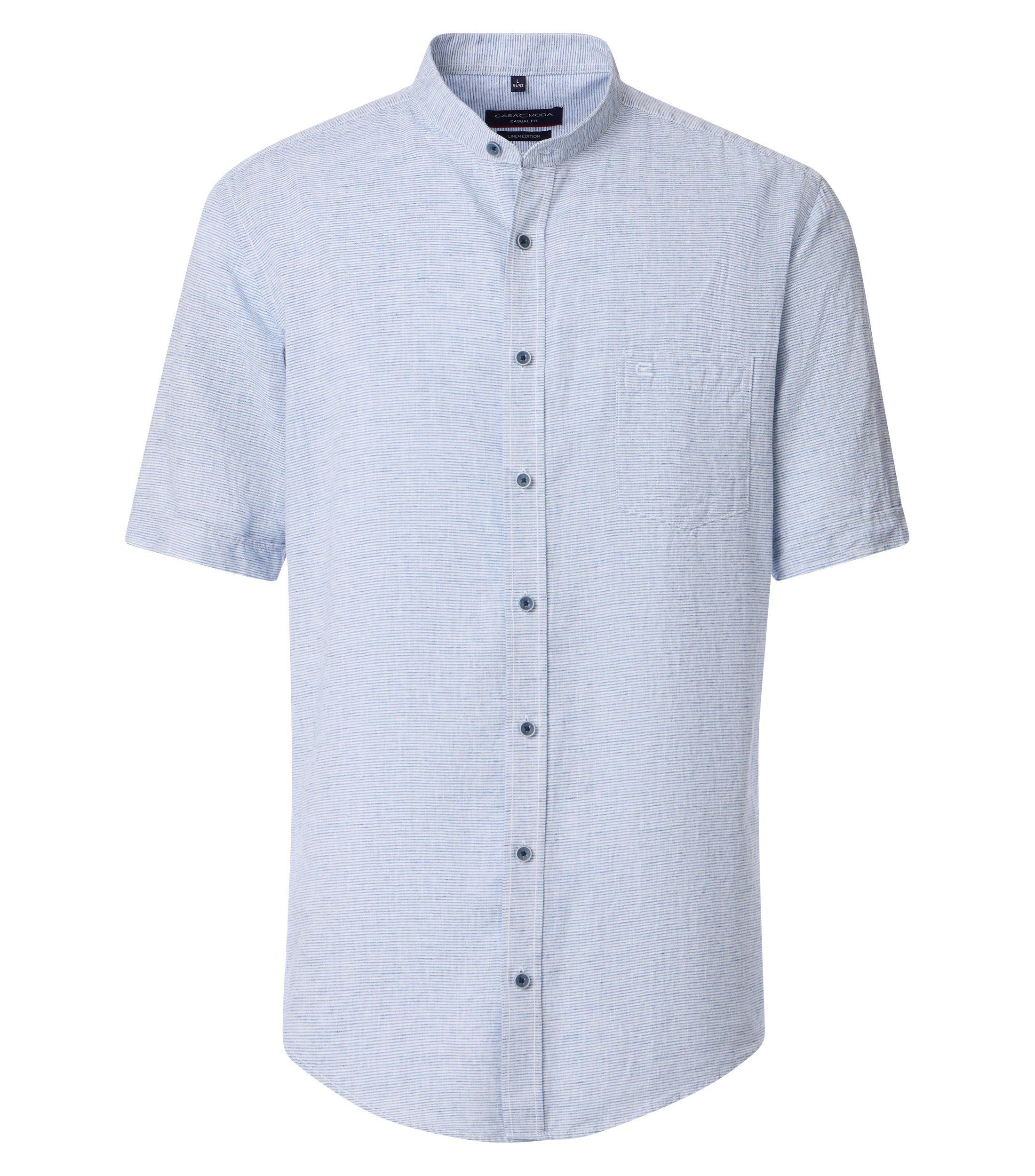 CASAMODA Kurzarmhemd CASAMODA Leinenhemd Kurzarm uni