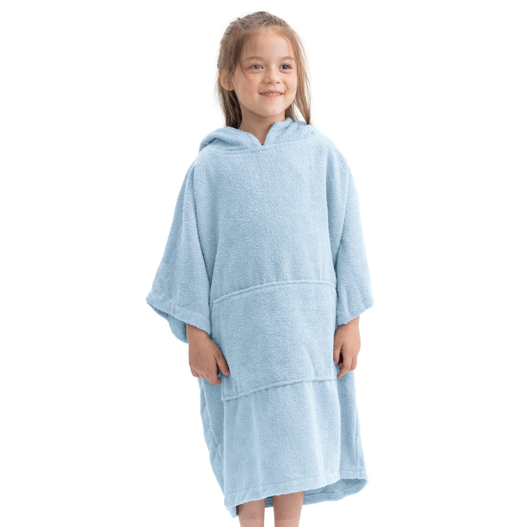 HOMELEVEL Kinder Frottee Bademantel aus 100% Baumwolle für Mädchen und Jungen