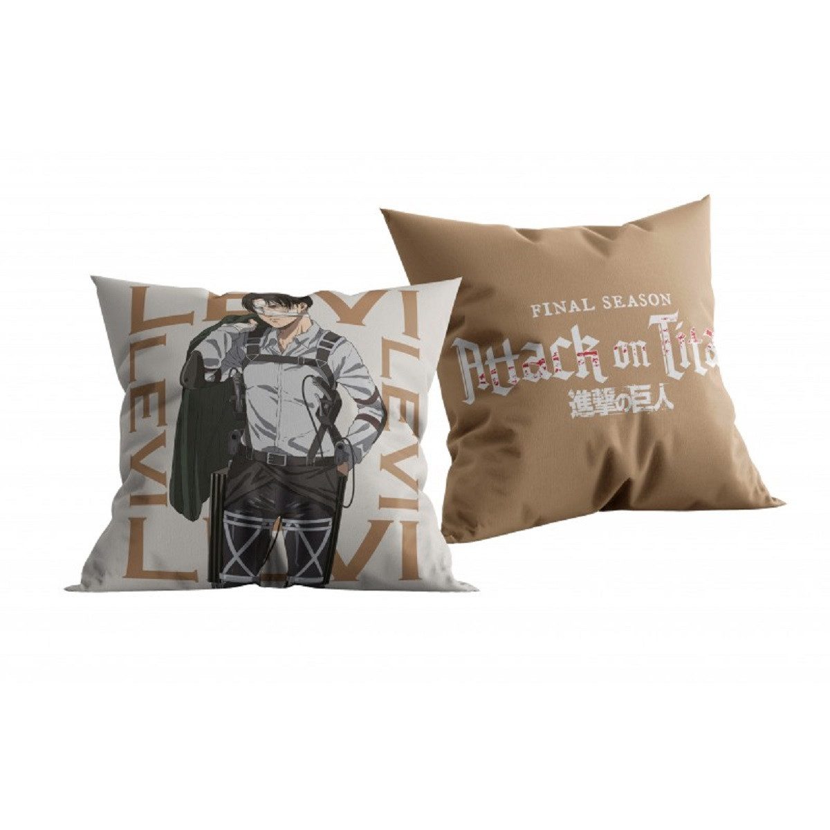 Attack on Titan Dekokissen - Kuschelkissen (1 Stk) 40 x 40 cm aus Polyester