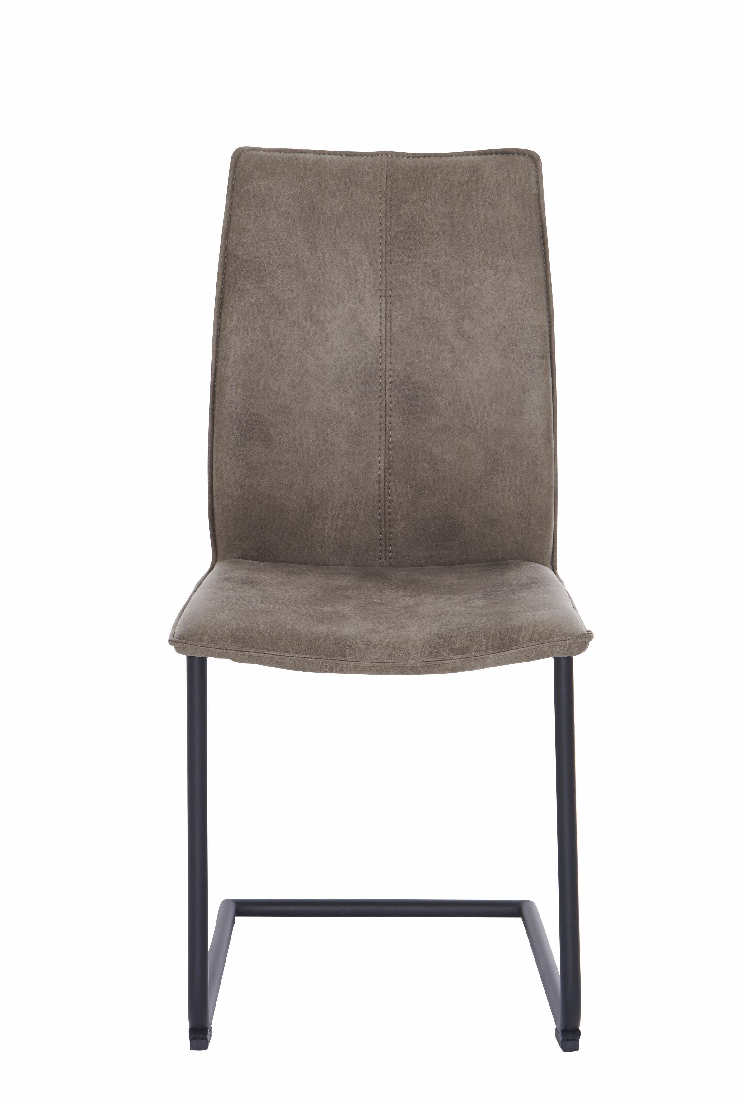 NIEHOFF SITZMÖBEL Freischwinger Capri (Set, 2 St), Gestell aus Eisen, Bezug in Microfaser oder Leder