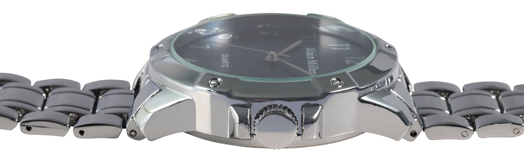 Alain Miller Quarzuhr 2800117 Alain Miller Herrenuhr mit Metallband, silber günstig online kaufen