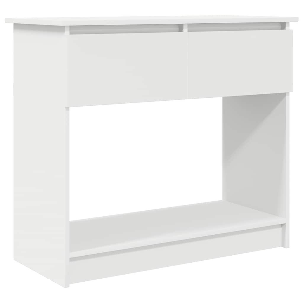 vidaXL Beistelltisch Konsolentisch mit Schubladen Weiß 85,5x38,5x74,5 cm (1-St)