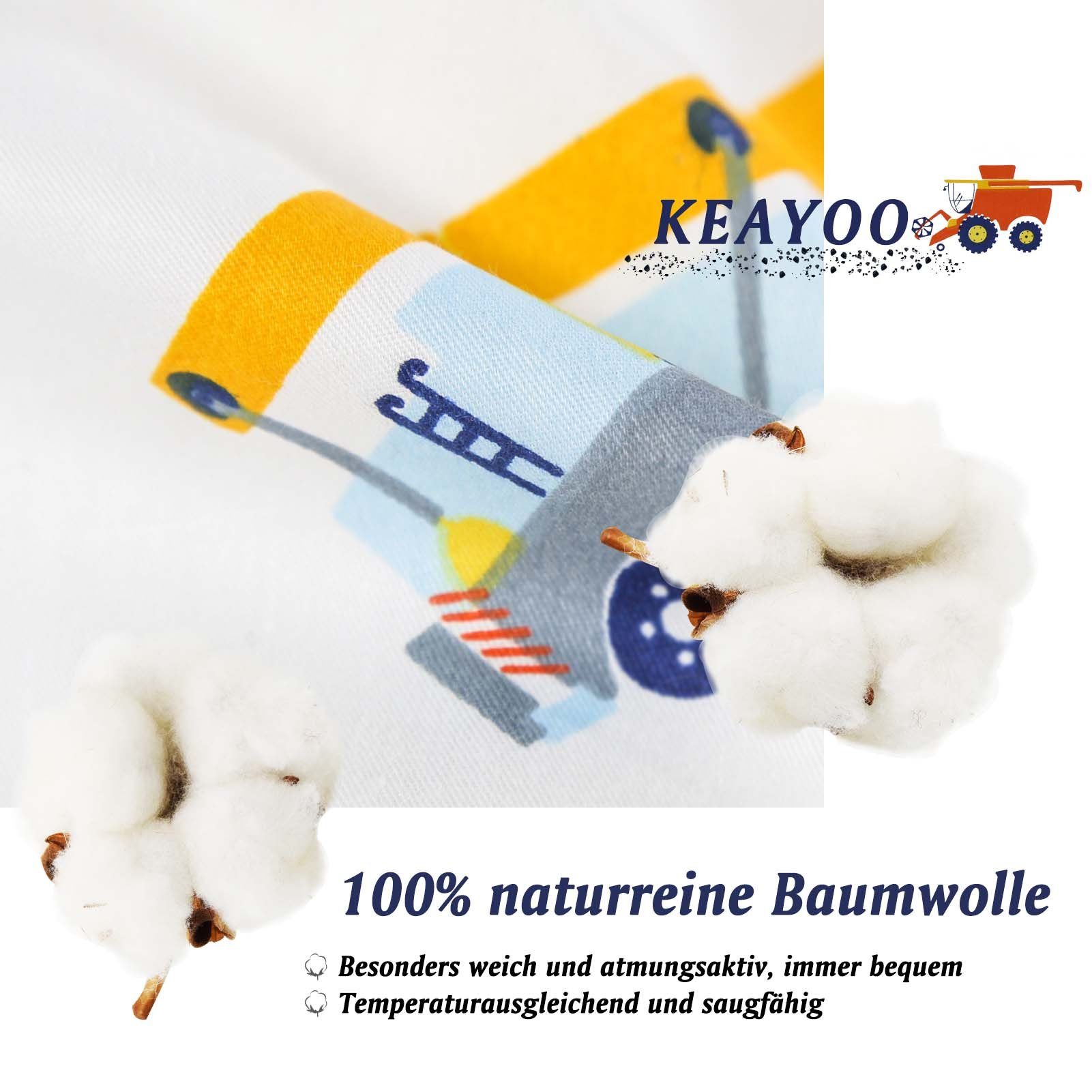 KEAYOO Kinderbettwäsche GCC, Baumwolle, 2 teilig, Autos Muster 100% Baumwol günstig online kaufen