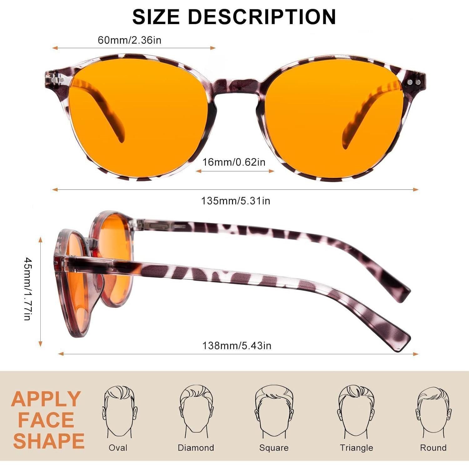 LuxusKollektion Brille Blaulichtblockierende Brille Retro Lila/Orange