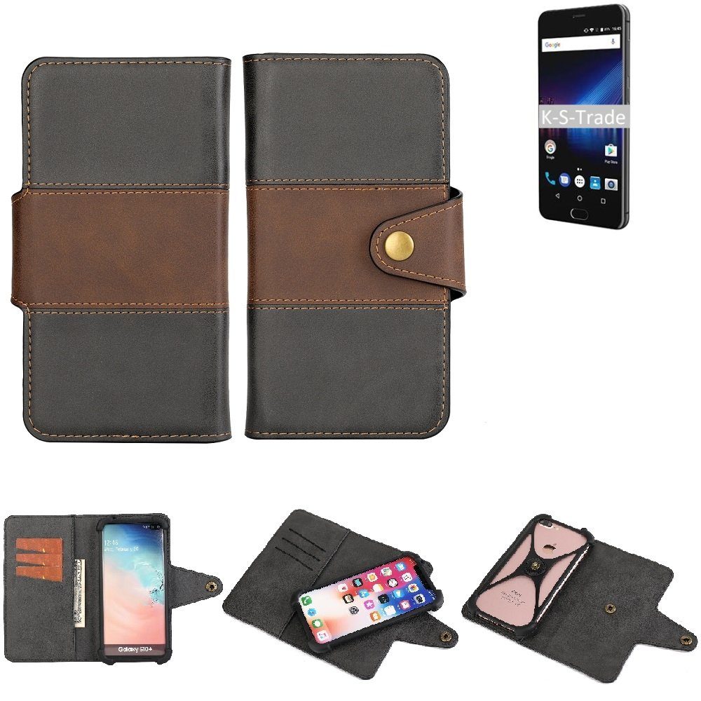 K-S-Trade Handyhülle für Phicomm Passion 4, Handyhülle Schutzhülle Hülle Bookstyle Wallet-Case Bumper