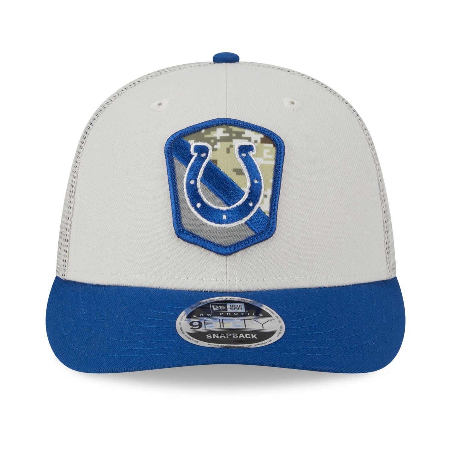 New Era Snapback Cap 9Fifty Indianapolis Profile Colts Salute Service NFL Low Snap to