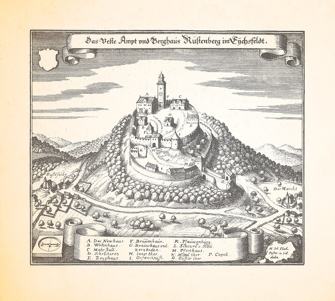 Kunstdruck Rüstenberg im Eichsfeldt Burgruine Rusteberg Burgkapelle