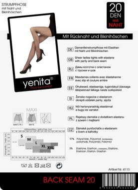Yenita® Strumpfhose 20 DEN (3 St) mit Naht