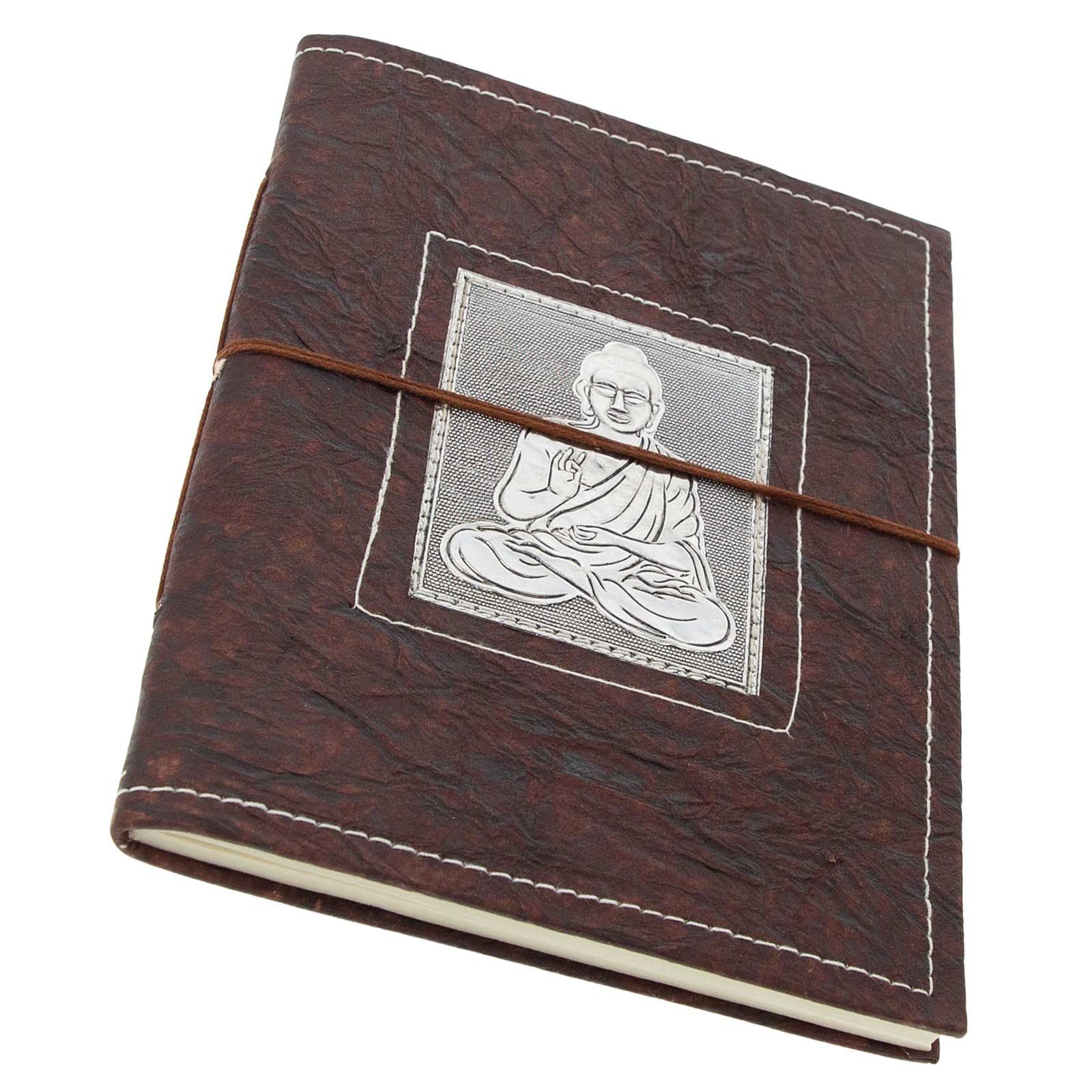 KUNST UND MAGIE Notizbuch Buddha Tagebuch Poesiealbum Notizbuch handgefertigt-Geprägtes 20x15cm