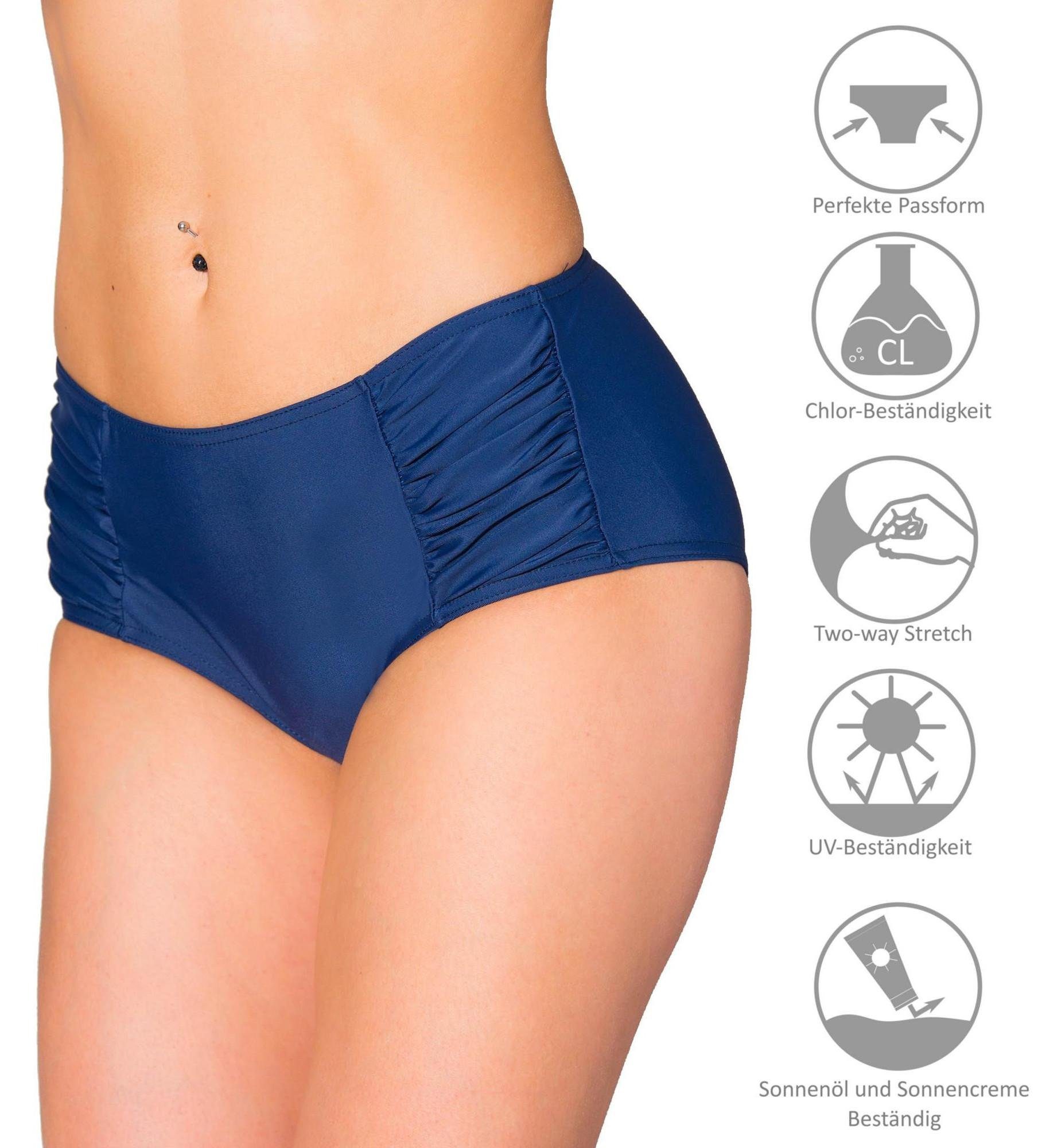 Aquarti Bikini-Hose Aquarti Damen Bikinihose Hotpants mit seitlichen Raffungen – Bild 5 von 5