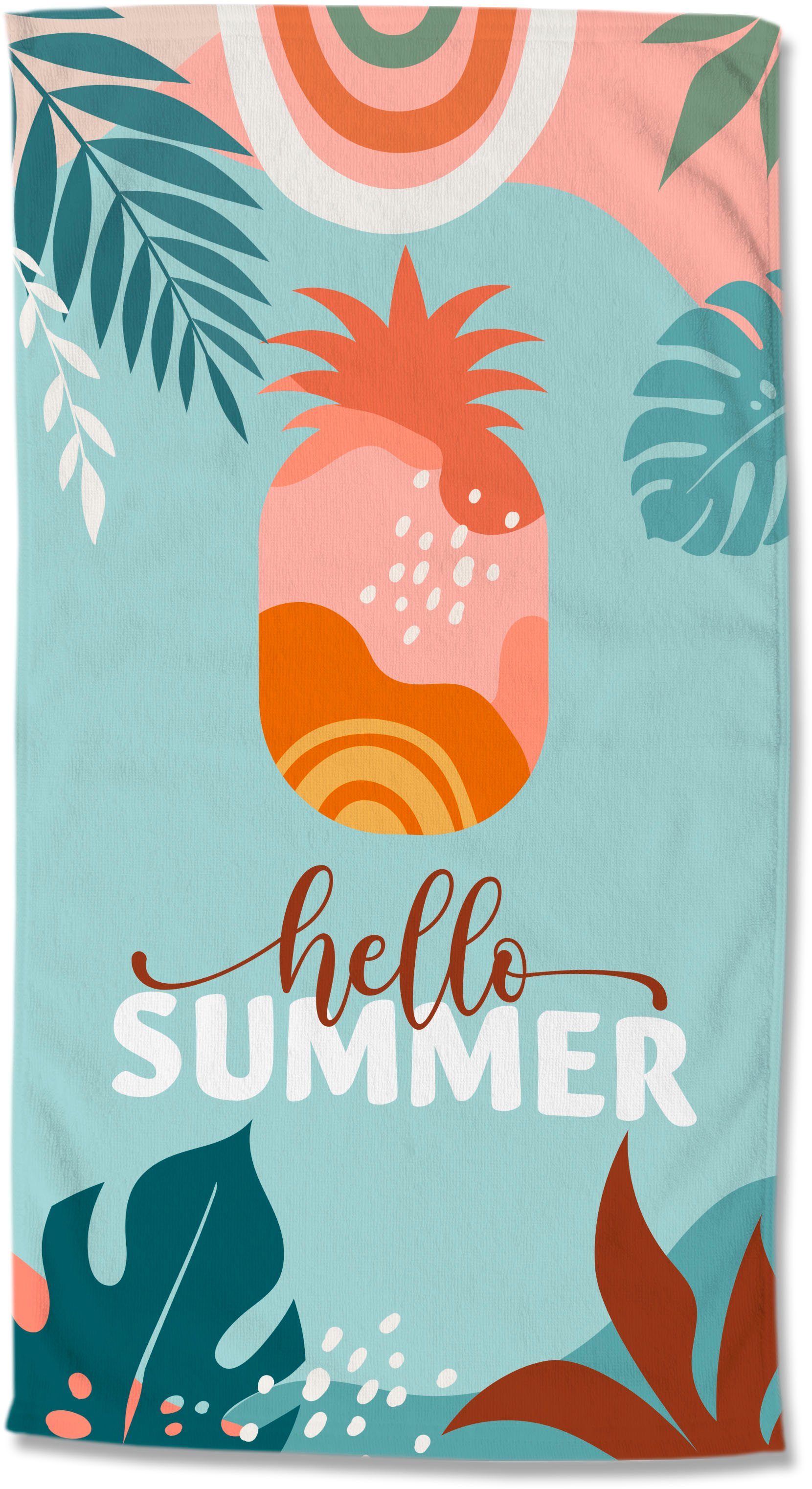 Hello schnell summer, Microfaser trocknet Strandtuch (1-St), good morning