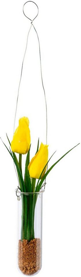 Kunstblume Tulpen in Hängevase Maiglöckchen, my home, Höhe 35 cm,  Langlebig, vielseitig verwendbar und pflegeleicht
