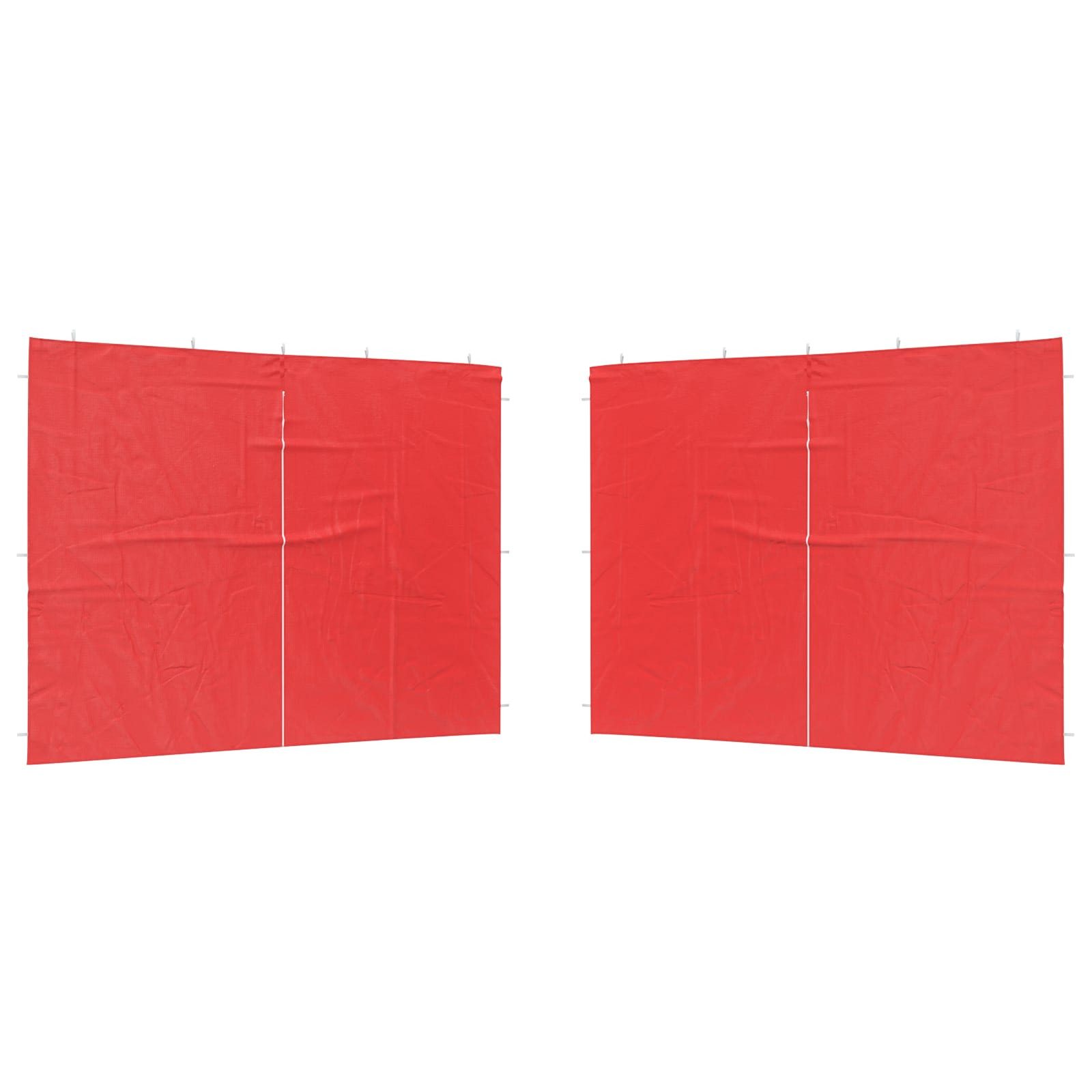 vidaXL Partyzelt Party Zelt Seitenteil 2 pcs Rot 300 x 195 cm PE und Stahl