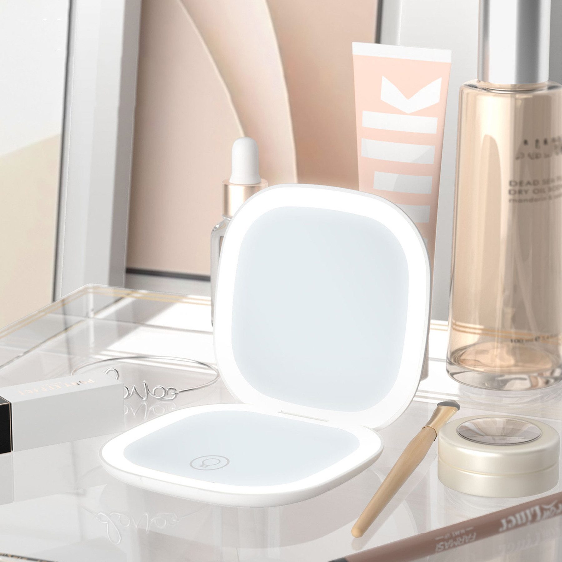 Senmudi Schminkspiegel Schminkspiegel Kompakt,5x/10xVergrößerung Taschenspi günstig online kaufen