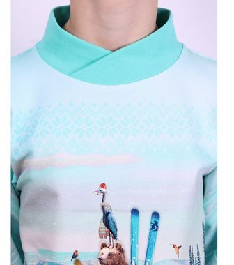 coolismo Sweatkleid Sweatshirt Kleid für coole Mädchen mit Winter-Motiv-Print Baumwolle, Made in Europa